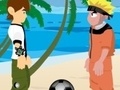 Cluiche Naruto and Ben 10 play volleyball