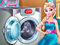 Cluiche Elsa Wash Clothes