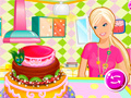 Cluiche Barbies Birthday Cake