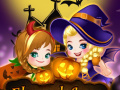 Cluiche Elsa And Anna Halloween Story