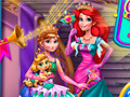Cluiche Anna And Ariel Princess Ball Dress Up