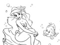 Cluiche Mermaid: Coloring For Kids