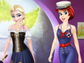 Cluiche Ariel And Elsa Career Dress Up