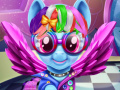 Cluiche Rainbow pony real haircuts