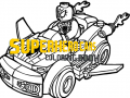 Cluiche Superhero Cars Coloring Book