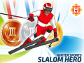 Cluiche Winter Sports: Slalom Hero