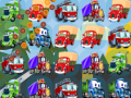 Cluiche Cartoon Trucks Match 3 