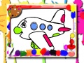 Cluiche Airplane Coloring Book