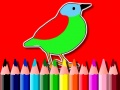 Cluiche Back To School: Birds Coloring Book