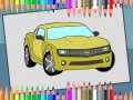 Cluiche American Cars Coloring Book