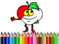 Cluiche Back To School: Fruits Coloring