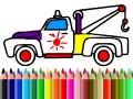 Cluiche Back To School: Trucks Coloring