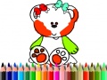Cluiche Back to School: Sweet Bear Coloring