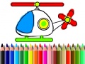 Cluiche Back To School Helicopter Coloring