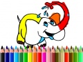 Cluiche Back To School: Elephant coloring