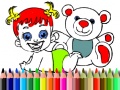 Cluiche Back To School: Baby Doll Coloring