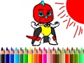 Cluiche Back To School: Mask Boy Coloring