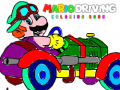 Cluiche Mario Driving Coloring Book