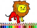 Cluiche Back To School: Lion Coloring Book