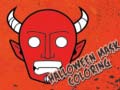Cluiche Halloween Mask Coloring Book