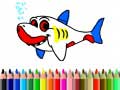 Cluiche Back To School: Shark Coloring Book