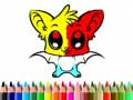 Cluiche Cute Bat Coloring Book