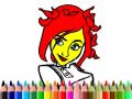 Cluiche Back To School: Cute Girl Coloring