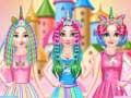 Cluiche Princesses Rainbow Unicorn Hair Salon