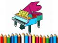 Cluiche Back To School: Piano Coloring Book