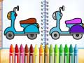 Cluiche Cute Bike Coloring Book