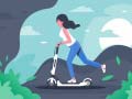 Cluiche Electric Scooter Rides Jigsaw