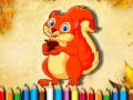 Cluiche Squirrel Coloring Book
