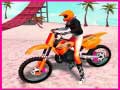 Cluiche Motocross Beach Jumping Bike Stunt