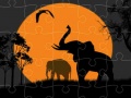 Cluiche Elephant Silhouette Jigsaw