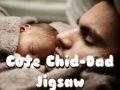 Cluiche Cute Child-Dad Jigsaw