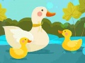 Cluiche Mother Duck and Ducklings Jigsaw
