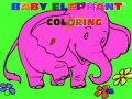 Cluiche Baby Elephant Coloring