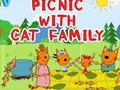 Cluiche Picnic With Cat Family