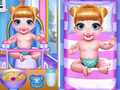 Cluiche Twins Lovely Bathing Time