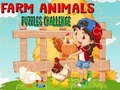 Cluiche Farm Animals Puzzles Challenge