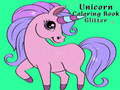 Cluiche Unicorn Coloring Book Glitter