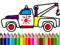 Cluiche Back To School: Truck Coloring Book