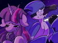 Cluiche Friday Night Funkin with Twilight Sparkle and Mordecai