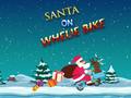 Cluiche Santa On Wheelie Bike