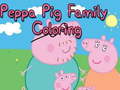 Cluiche Peppa Pig Family Coloring
