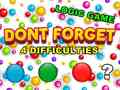 Cluiche Dont Forget
