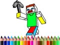 Cluiche Back to School: Minecraft Coloring
