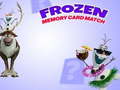 Cluiche Frozen Memory Card Match