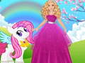 Cluiche Barbie and Pony Dressup