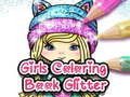 Cluiche Girls Coloring Book Glitter 